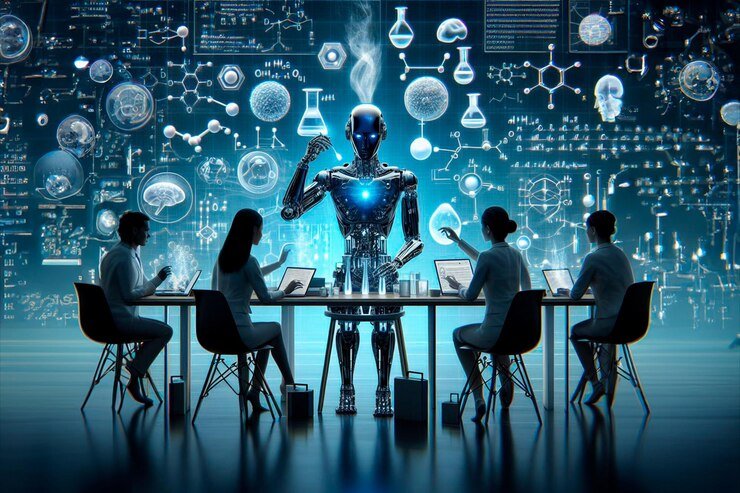 Marketing Mastery with AI Tools | artificial intelligence leading team futuristic data analysis technological setting 1022111 1944 | Marketing by Ai